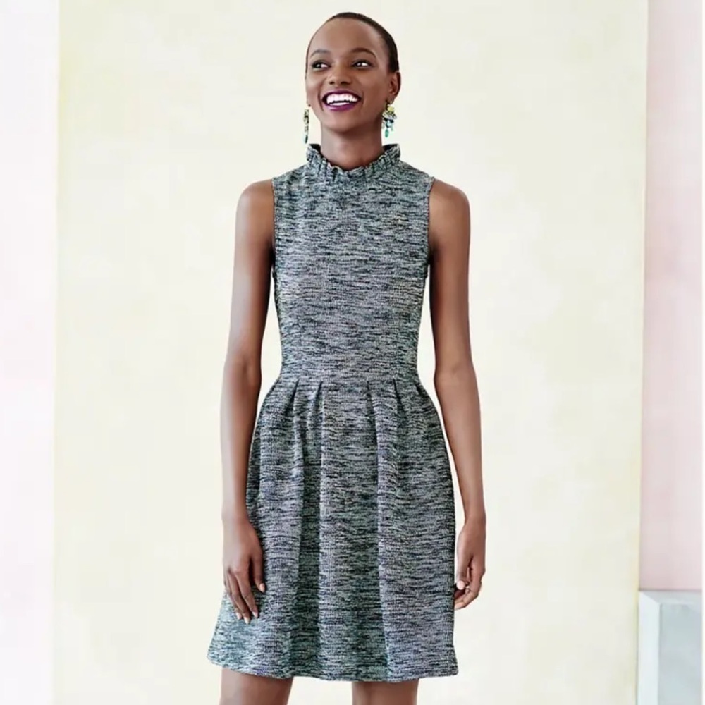 Ganni Pinnacle Knit Ruffle Knit Dress